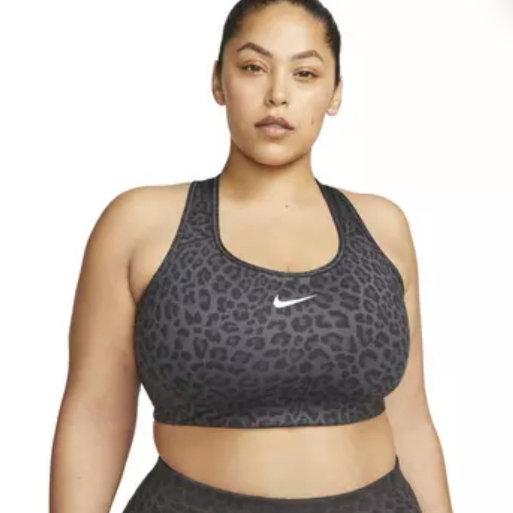 Nike Women's Dri-FIT Swoosh Leopard AOP Sports Bra Sz 2x NWT